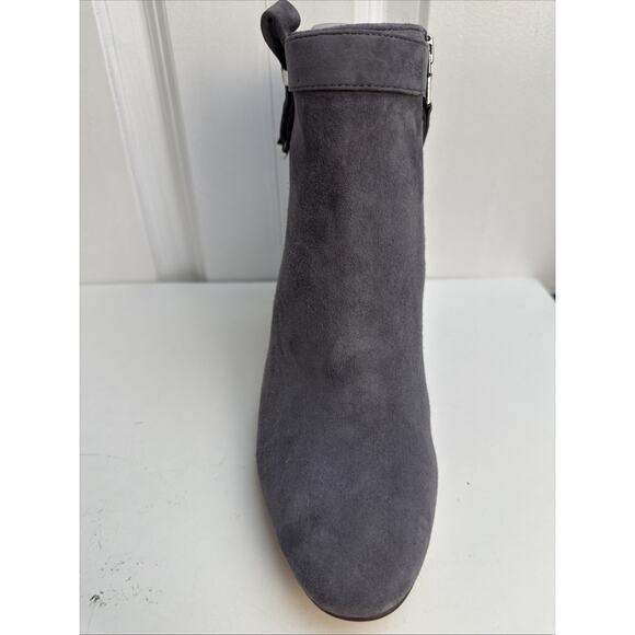 Lauren By Ralph Lauren Brin Gray Suede Ankle Boots Heels Size 8 B NWB - Picture 3 of 11